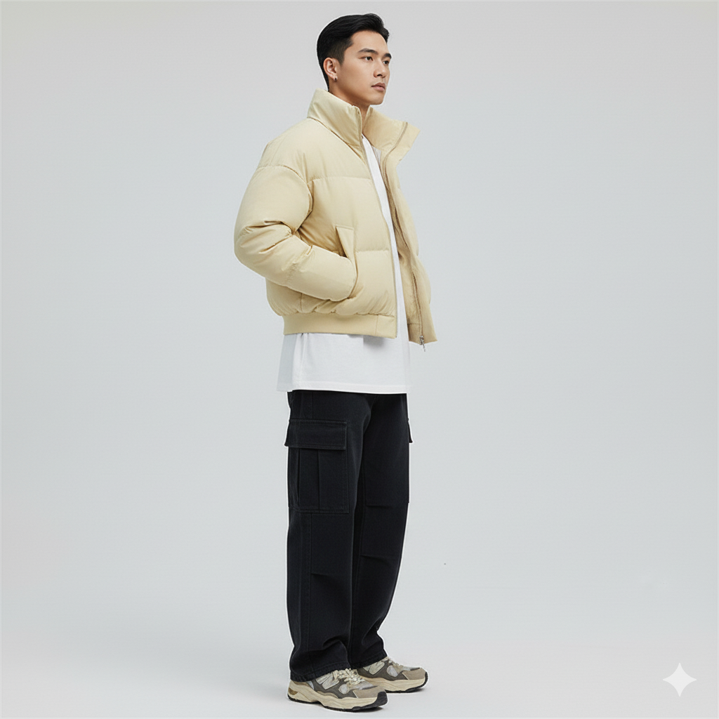 Croped Puffer Jacket - Image 4