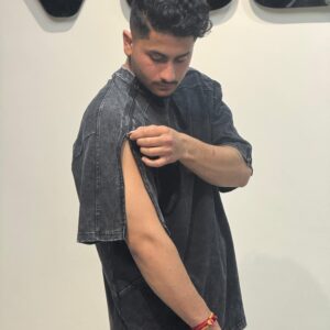 Acid Wash Utility Zipper Street Tee