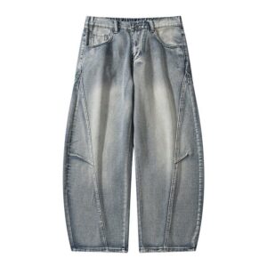Faded Wash Baggy Jeans LJ-2899