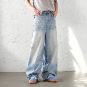 Faded Wash Baggy Jeans  LJ-1111
