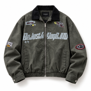 Vintage Graphic Zip-Up Jacket